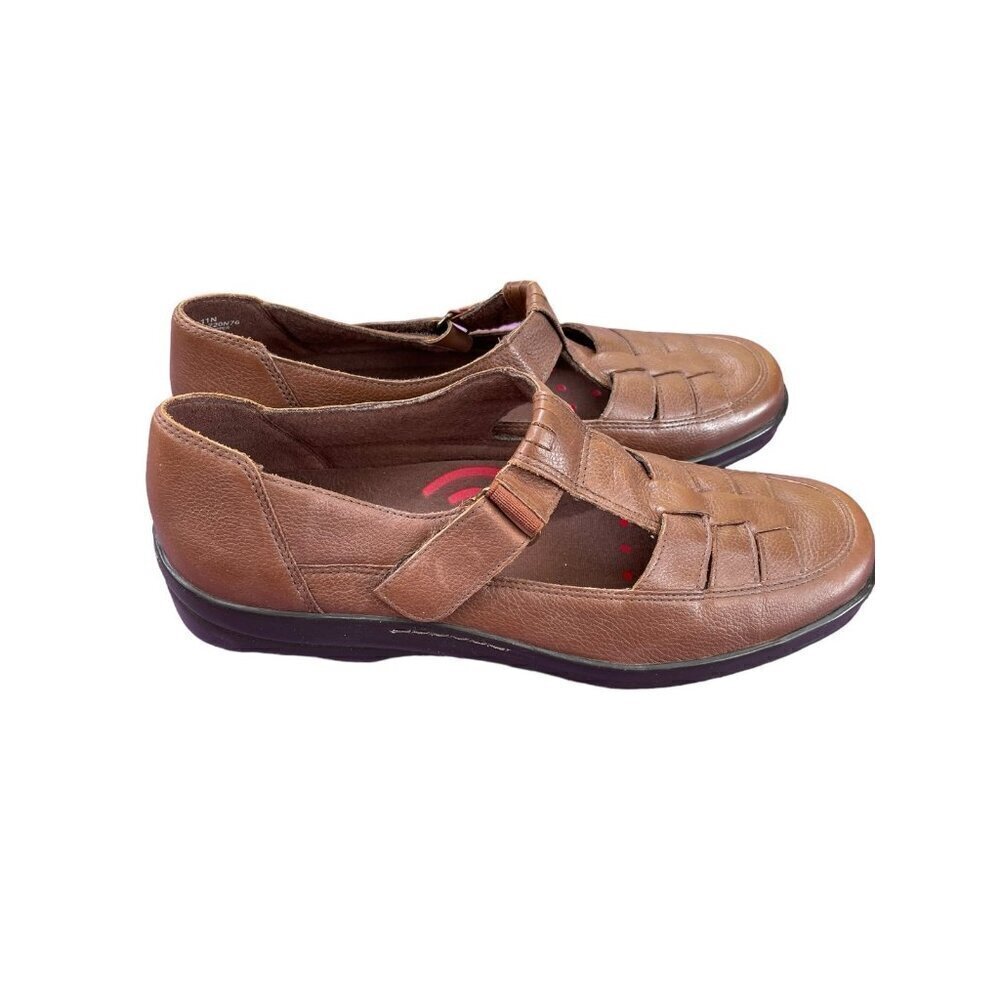 Naturalizer Womens Brown Leather Mary Jane Shoe Arch Support Plush Insole 11 N